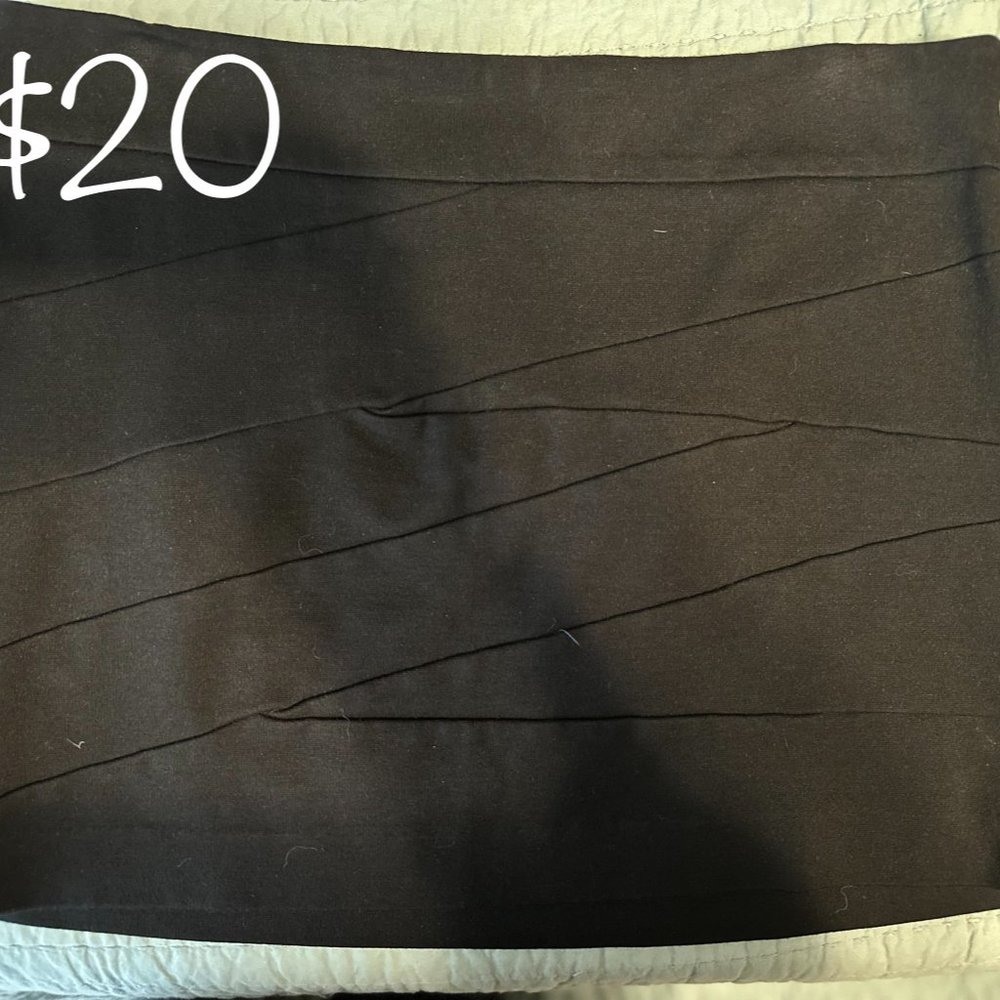 Black mini skirt